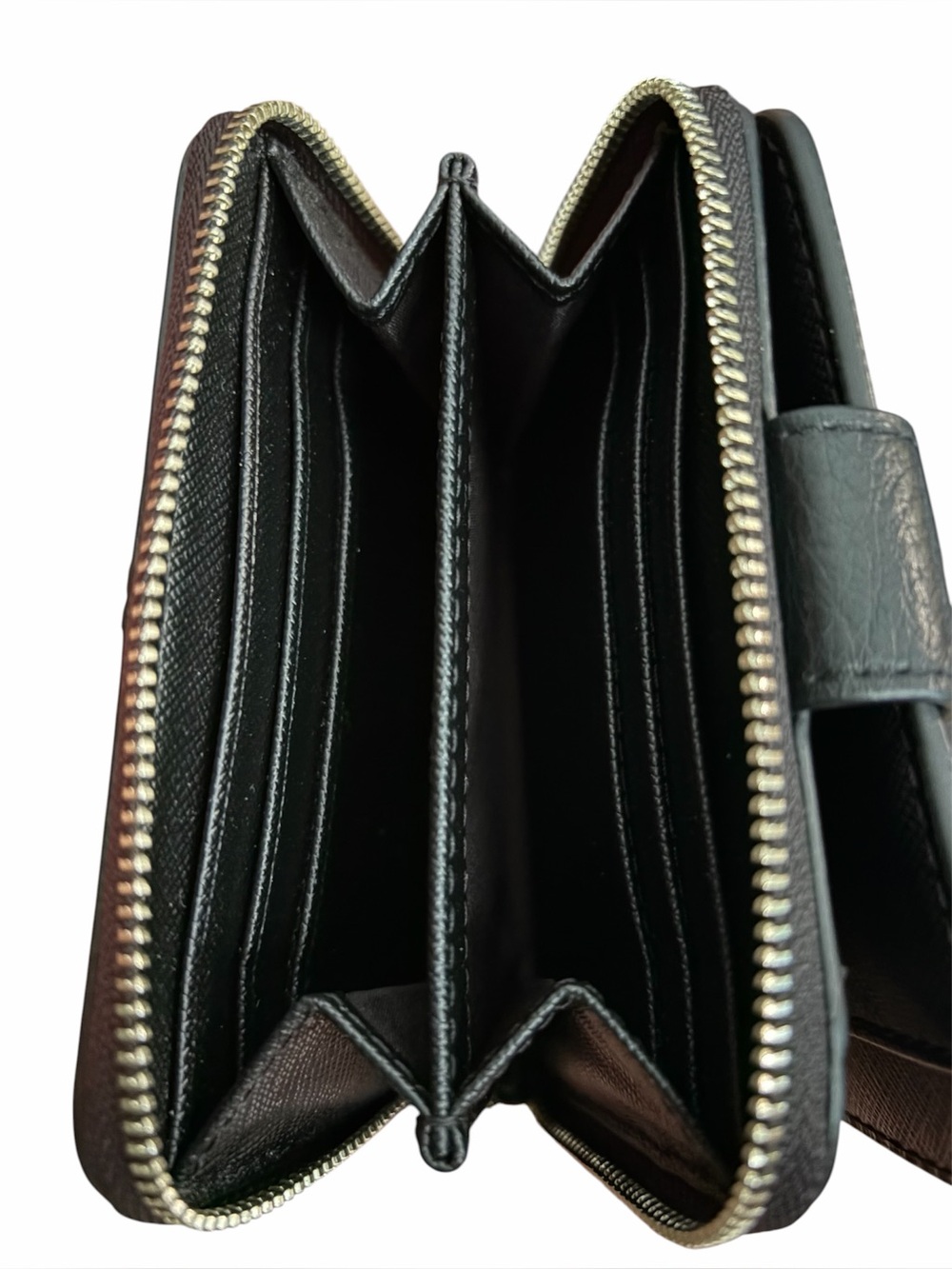 Coach Black Pebbled Leather Zip & Snap Wallet - Picture 5 of 7